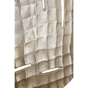 Shield of serenity gold aluminium sculpture