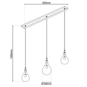 Handgemaakte luxe hanglamp in zwart rookglasontwerp