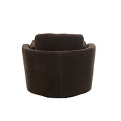 Chélu Luxe Swivel Armchair – Cocoa Brown Textile & Wood