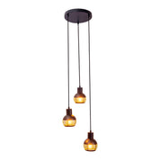 Handgemaakte luxe hanglamp in zwart en goudkleurige afwerking