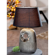 Manisa silver ceramic table lamp