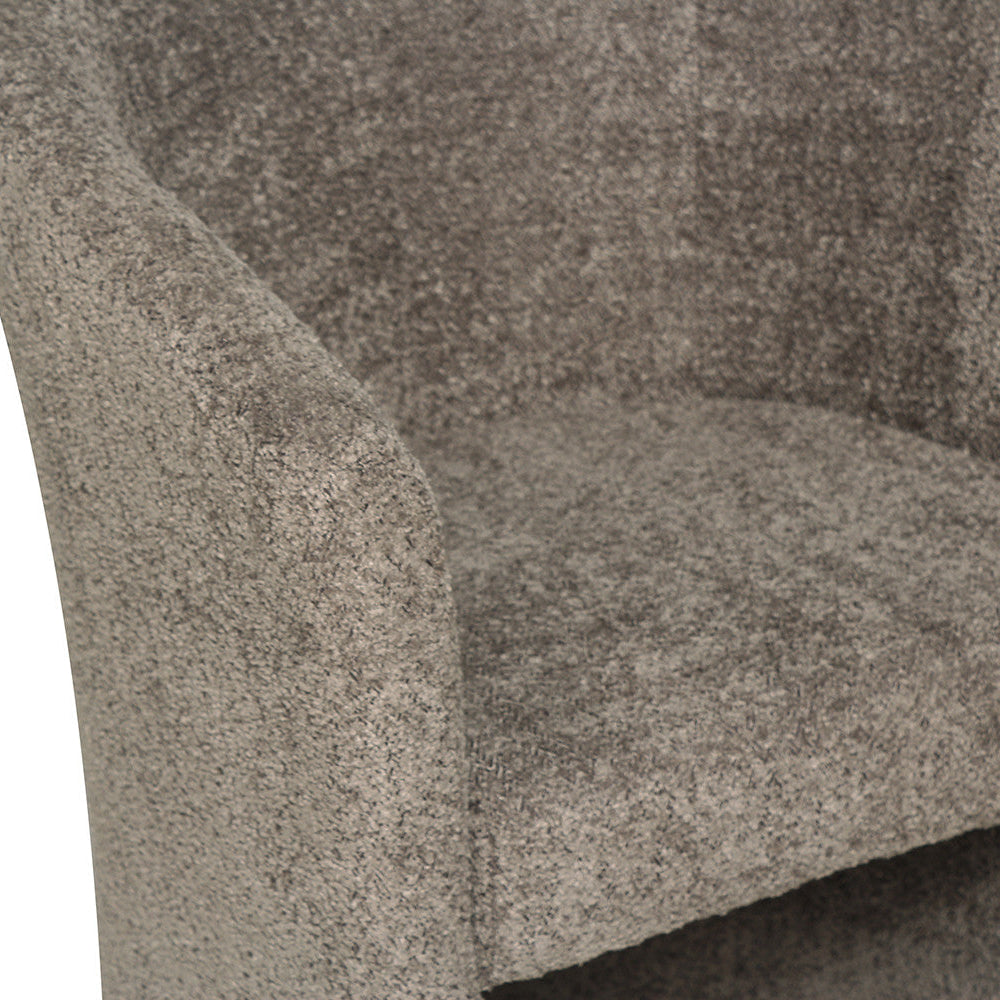 Fauteuil Charly bouclé bruin