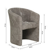 Fauteuil Charly bouclé bruin