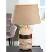 Riad cream ceramic table lamp
