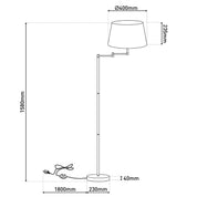 Tijdloze Artisan staande lamp met hoogwaardige matte messing afwerking