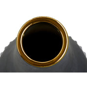 Obsidian tower anthracite ceramic floor vase