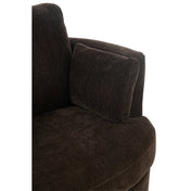 Chélu Luxe Swivel Armchair – Cocoa Brown Textile & Wood