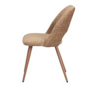Elegant Hand-Finished Arc Chairs in Organic Caramel Tones