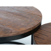 Handgemaakte ambachtelijke ronde salontafelset in premium design
