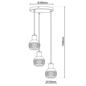 Handgemaakte luxe hanglamp in zwart en goudkleurige afwerking