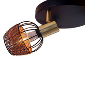 Luxury Handmade Artisan Ceiling Rondel in Black and Gold