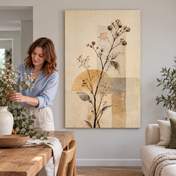 Ivory Blooms on Ochre