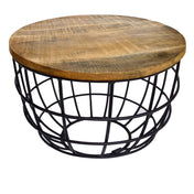 Lexara tobacco wood side table
