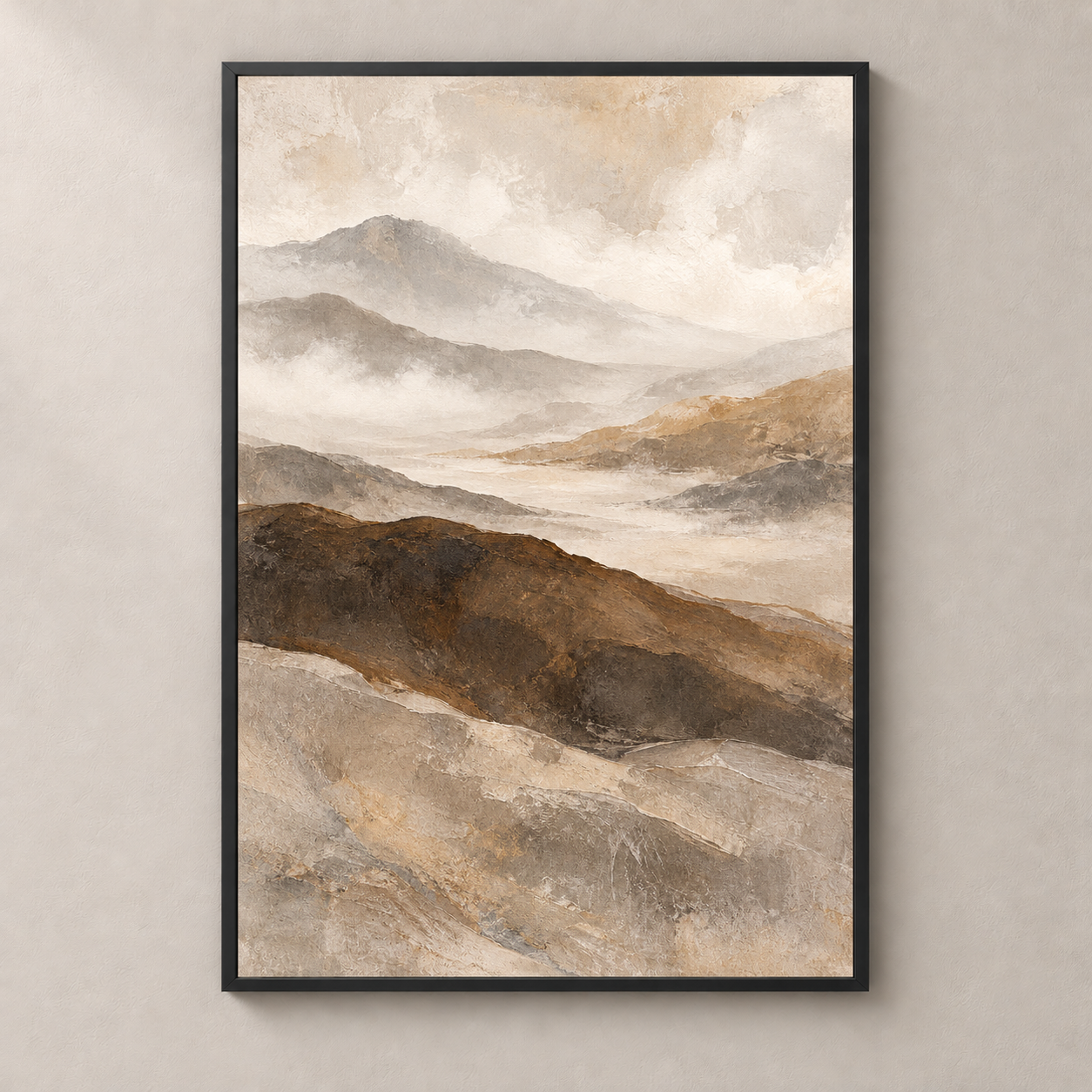 Stillness Beyond the Hills — framed poster front view
