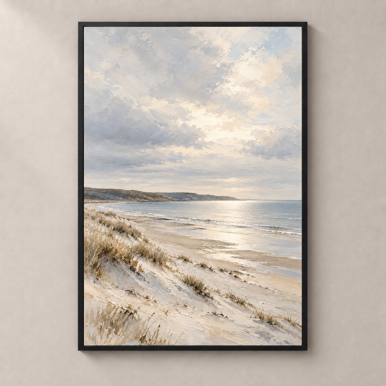 Where the Shore Grows Quiet — poster standalone mockup