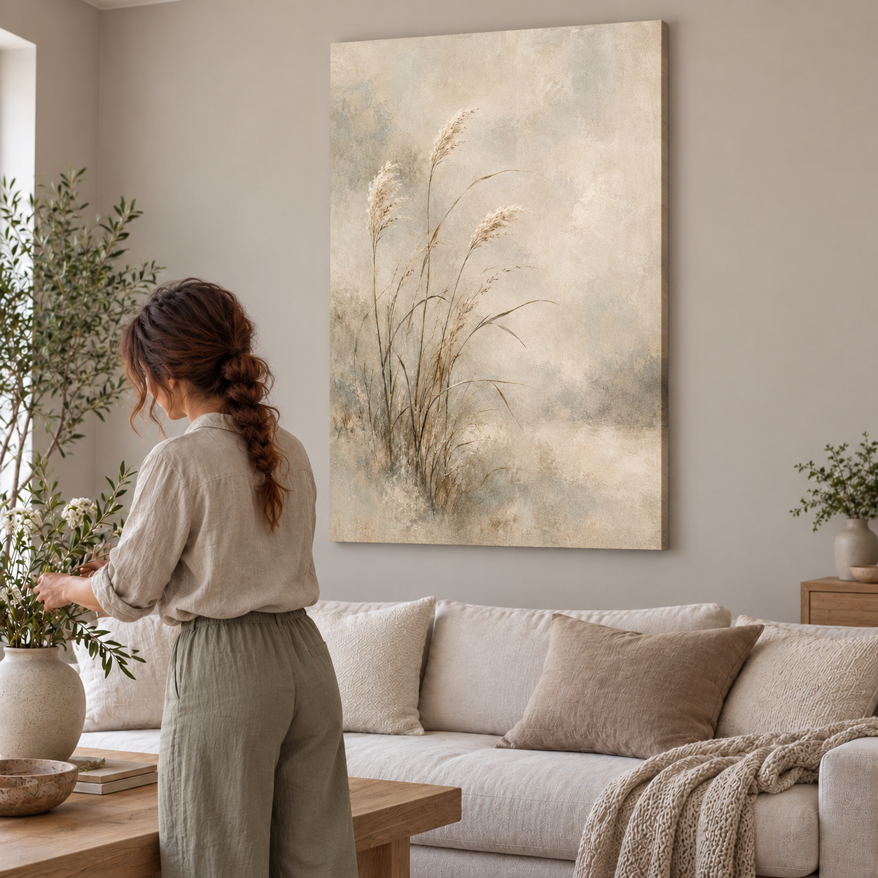 Reeds in the Pale Light — canvas ugc mockup