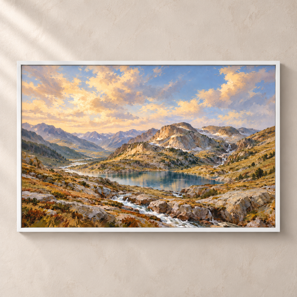 Olive Light on Linen horizontal poster standalone