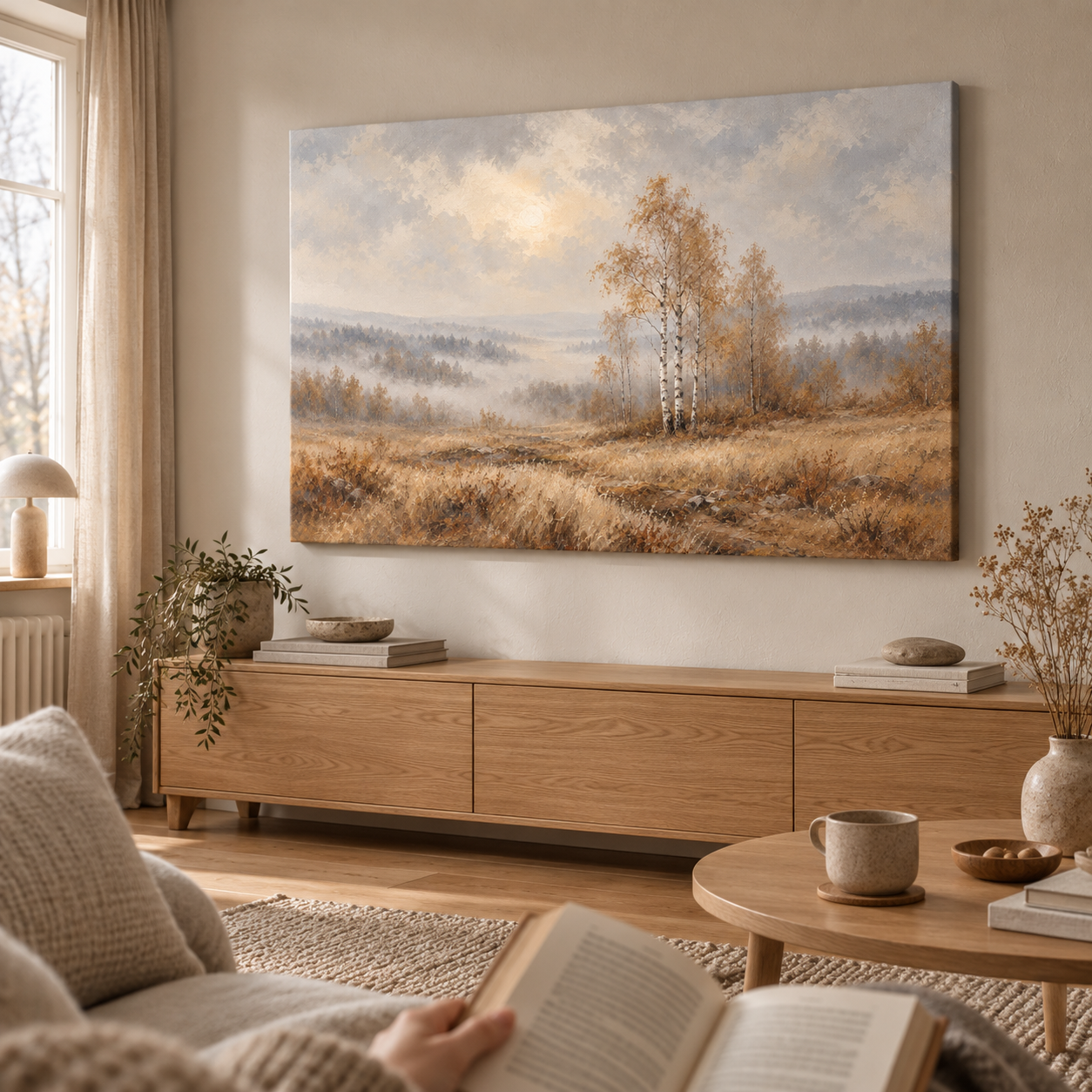 Birches After the Rain horizontal canvas ugc