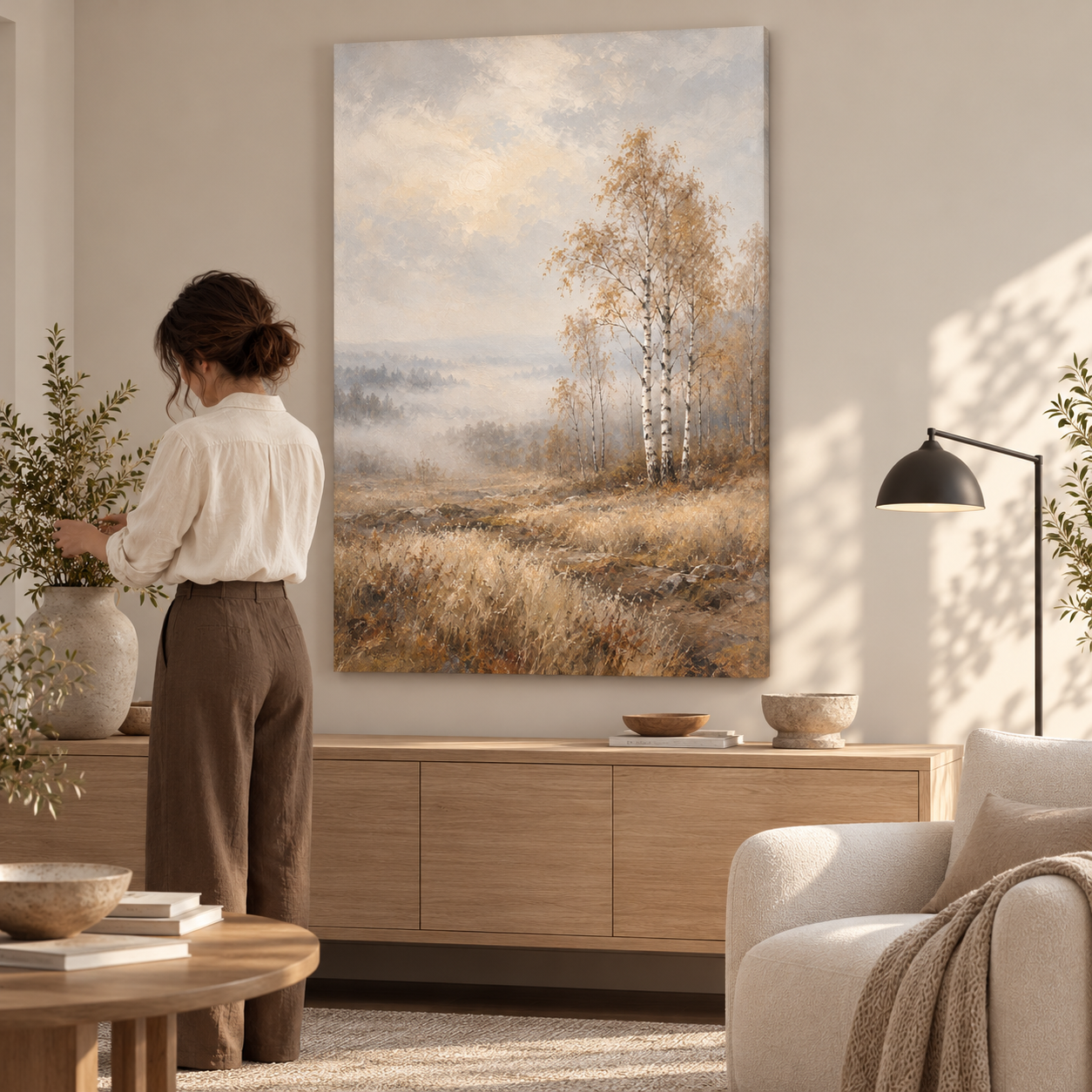 Birches After the Rain — canvas ugc mockup