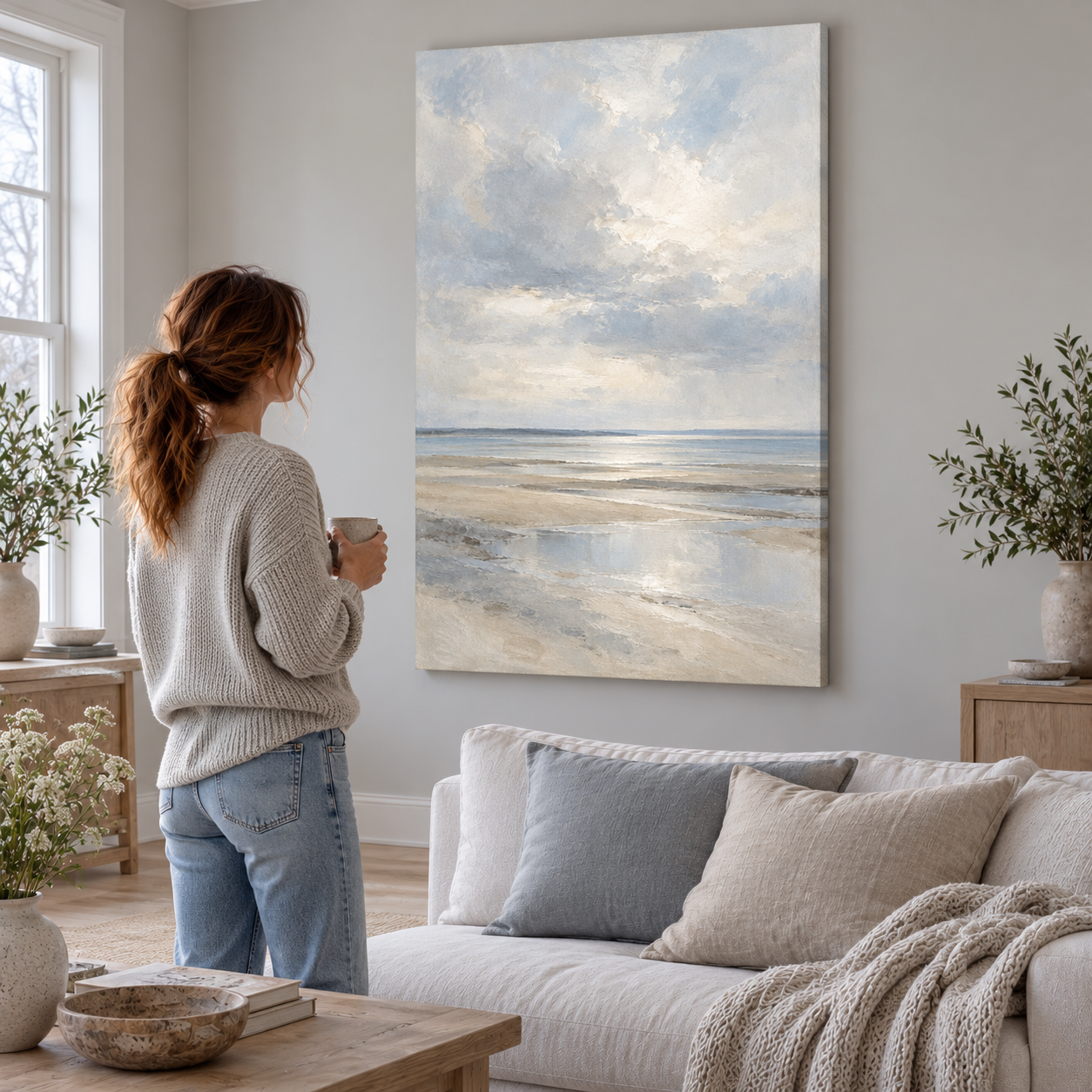 A Tide of Quiet — canvas UGC in a Scandinavian home