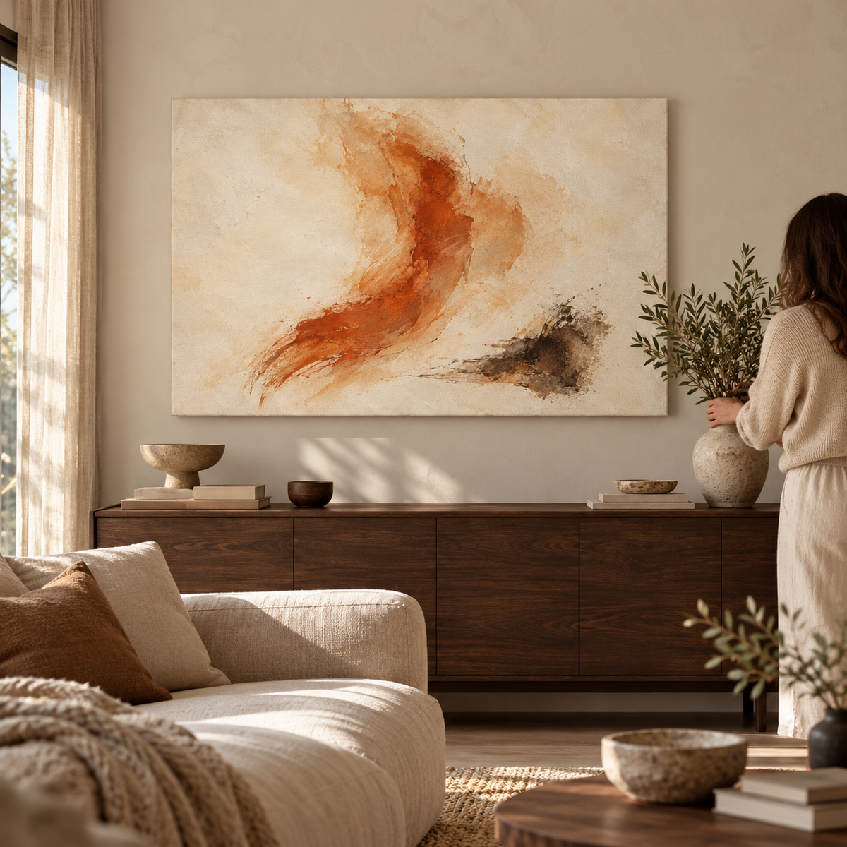 Ochre in Still Motion - Lienzo
