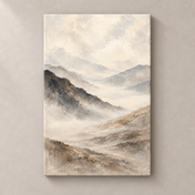 Mist Across the Valley — frameless canvas front view