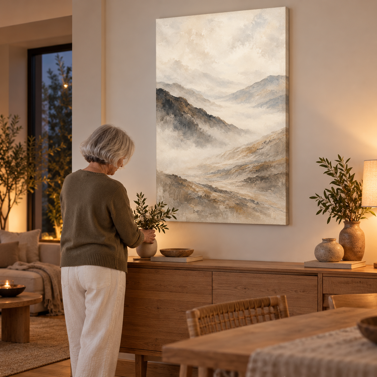 Mist Across the Valley — canvas UGC