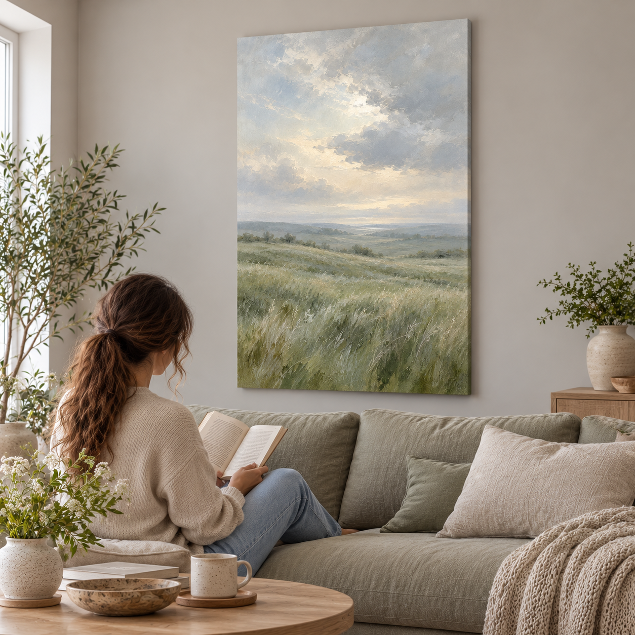 A Meadow in Silver Light — canvas UGC