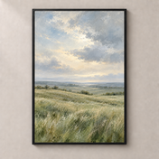 A Meadow in Silver Light — poster standalone mockup