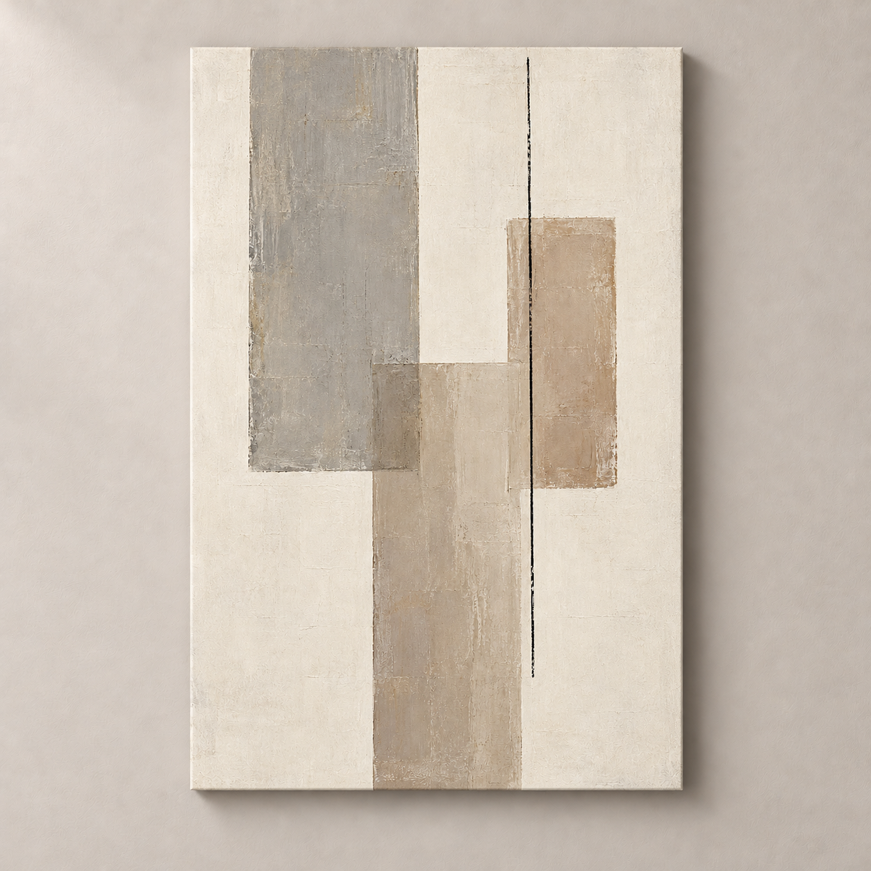 Measured Calm — frameless canvas front view