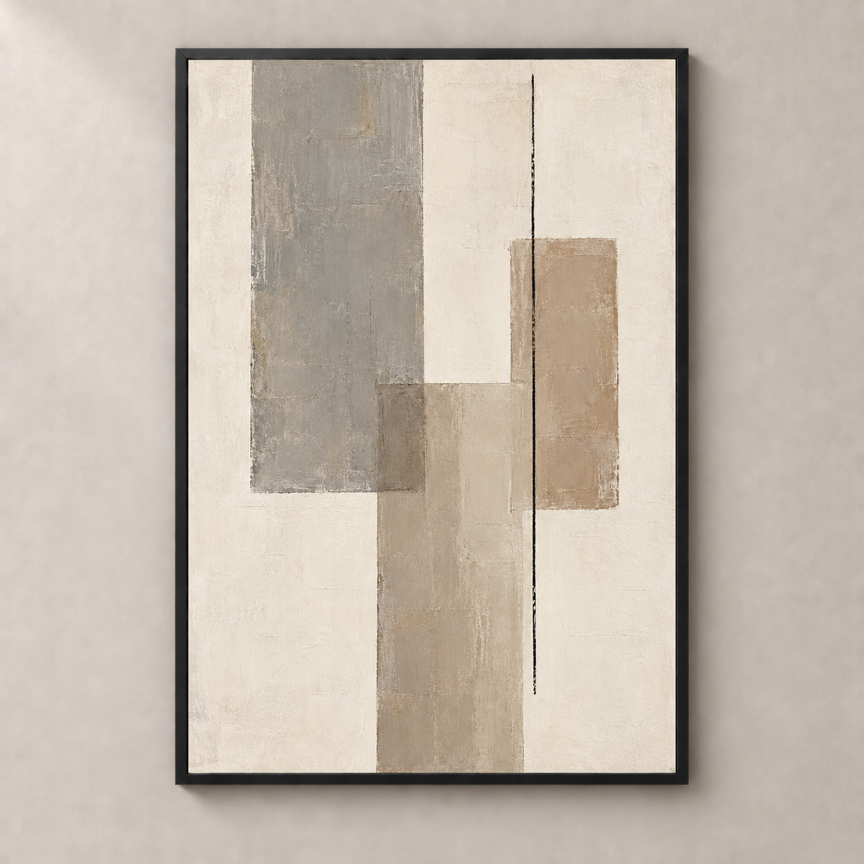 Measured Calm — thin framed poster front view
