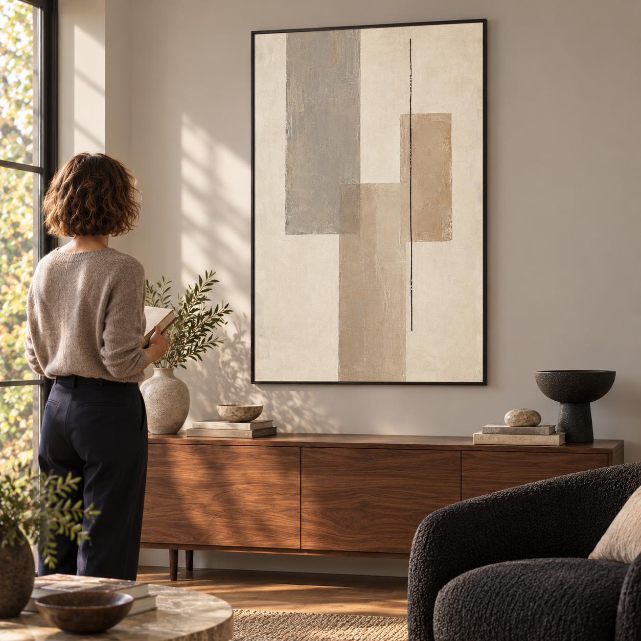 Measured Calm — poster UGC in a modern home