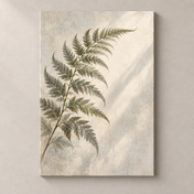 Fern Written in Light — frameless canvas front view