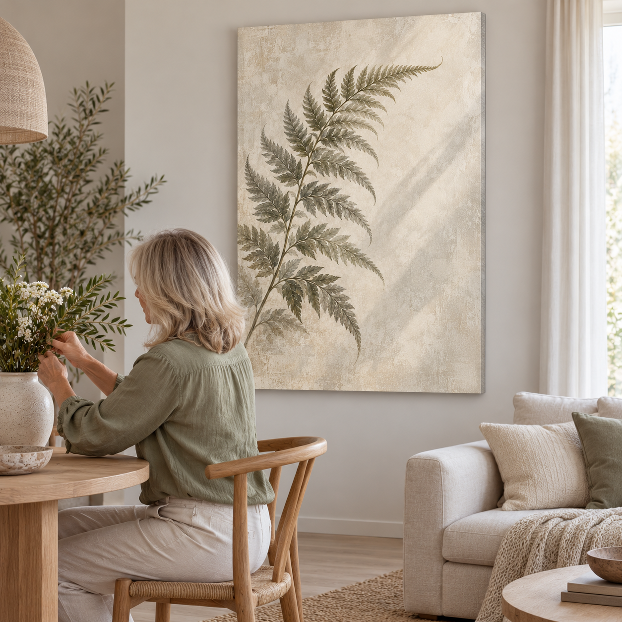 Fern Written in Light — canvas UGC