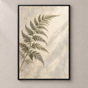 Fern Written in Light — thin framed poster front view