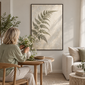 Fern Written in Light — botanical poster UGC
