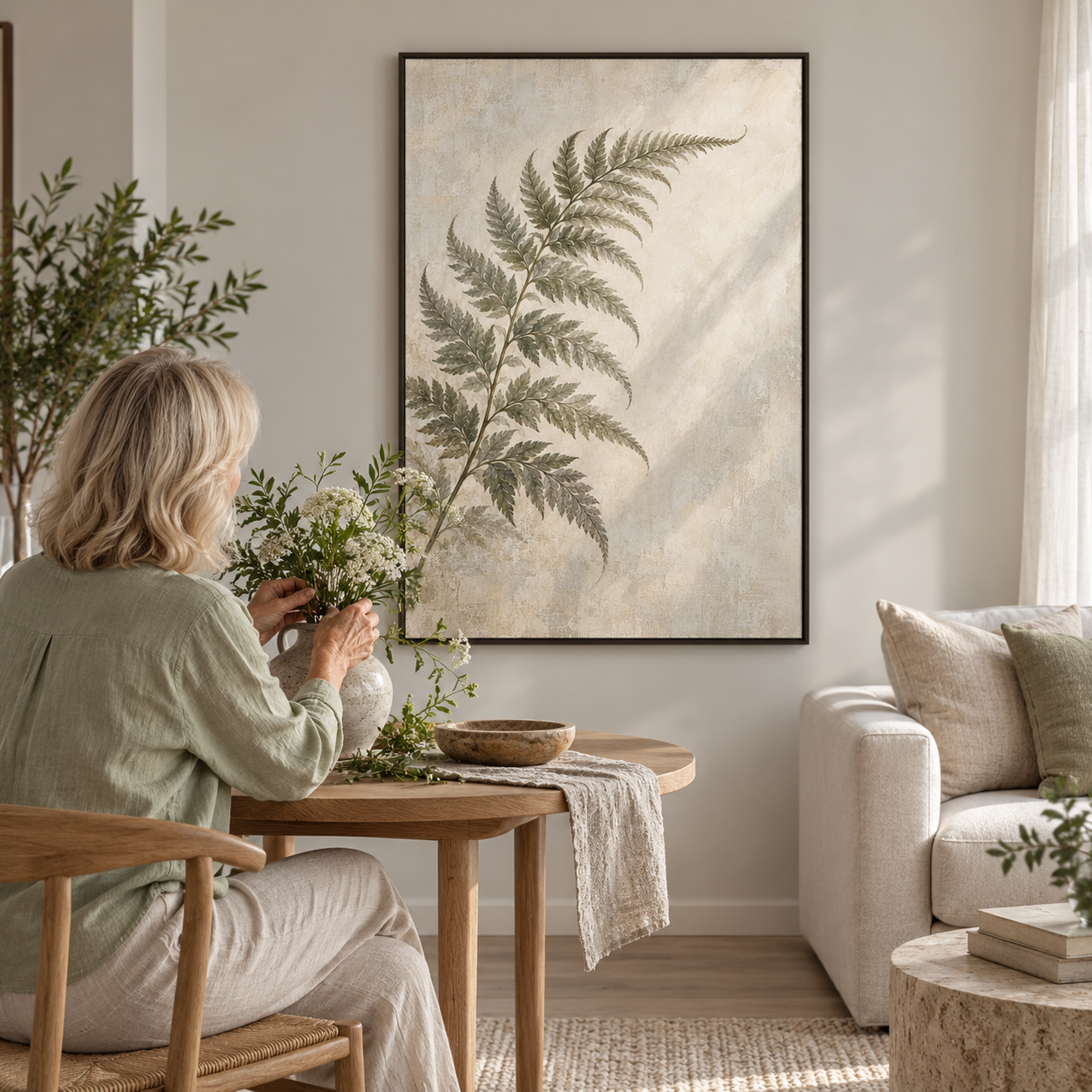 Fern Written in Light — botanical poster UGC