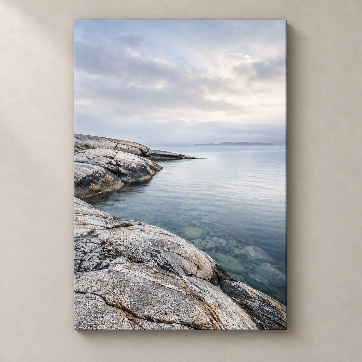 At the Edge of the Tide — frameless canvas front view