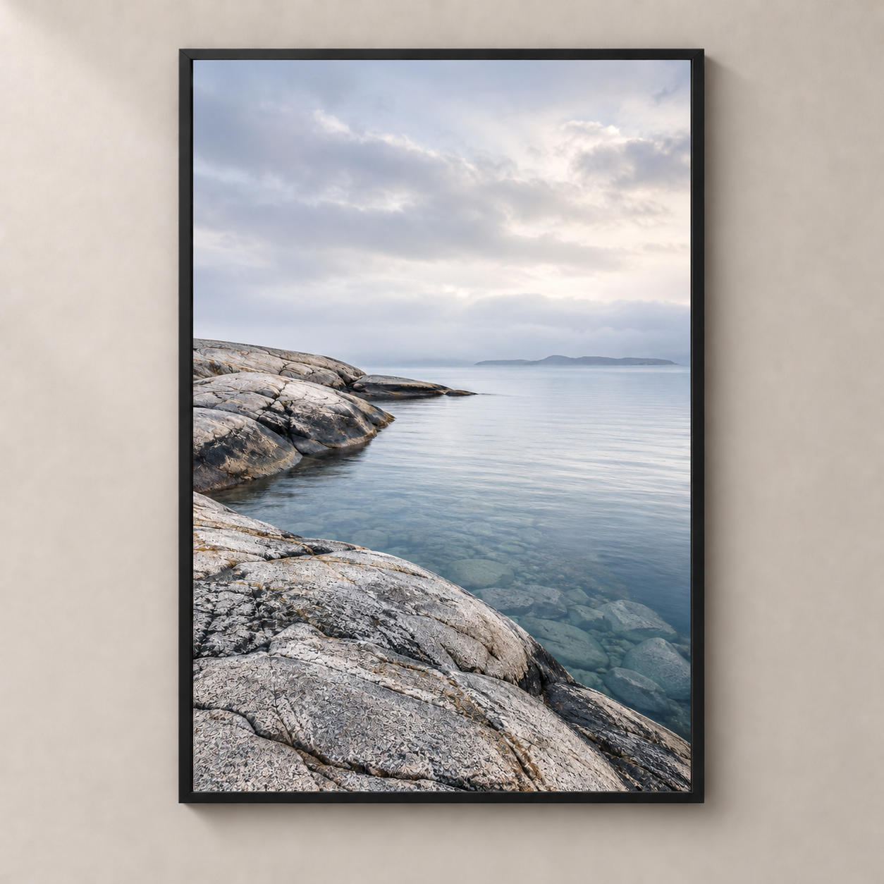 At the Edge of the Tide — thin framed poster front view