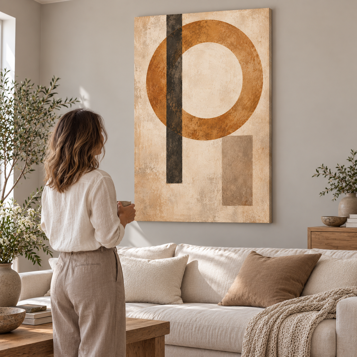 Orbit in Ochre — canvas ugc mockup