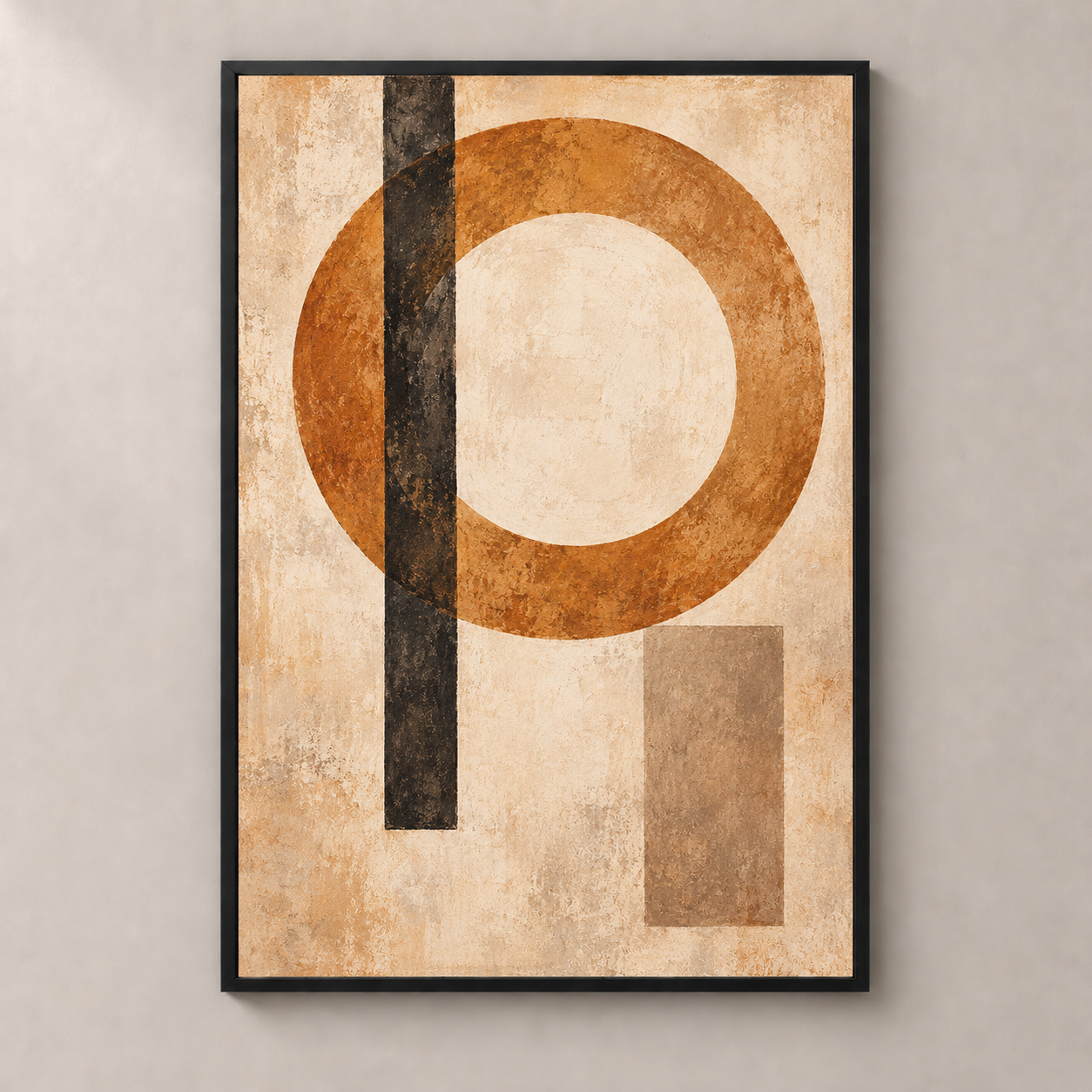 Orbit in Ochre — poster standalone mockup