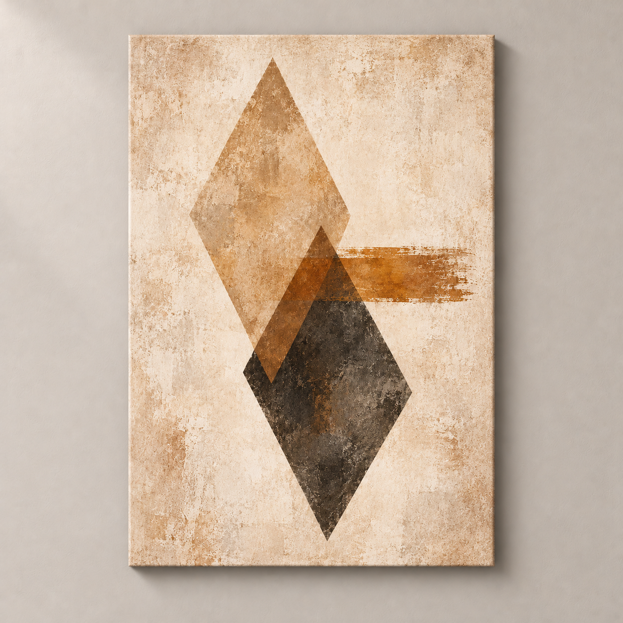 Diamond Stillness — frameless canvas front view