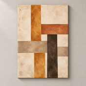 Woven Earth — frameless canvas front view