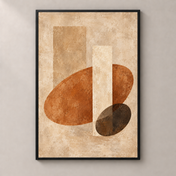 Soft Axis — thin framed poster front view