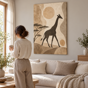 Giraffe Beneath Quiet Skies — canvas ugc mockup