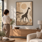 Giraffe Beneath Quiet Skies — poster ugc mockup