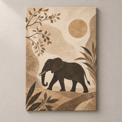 Elephant on the Quiet Plain — canvas standalone mockup