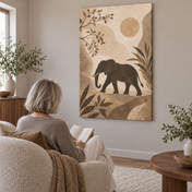 Elephant on the Quiet Plain — canvas ugc mockup