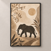 Elephant on the Quiet Plain — poster standalone mockup