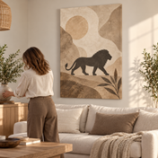 Lion in Soft Earth — canvas ugc mockup